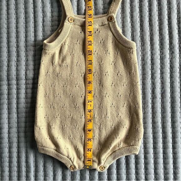 Carter's Organic Little Planet Baby Pointelle Cream Color Bubble Romper Size 18m - Picture 12 of 13